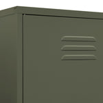 Wardrobe Olive Green 90x50x180 cm Steel - Bargainia.com - 