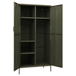 Wardrobe Olive Green 90x50x180 cm Steel - Bargainia.com - 