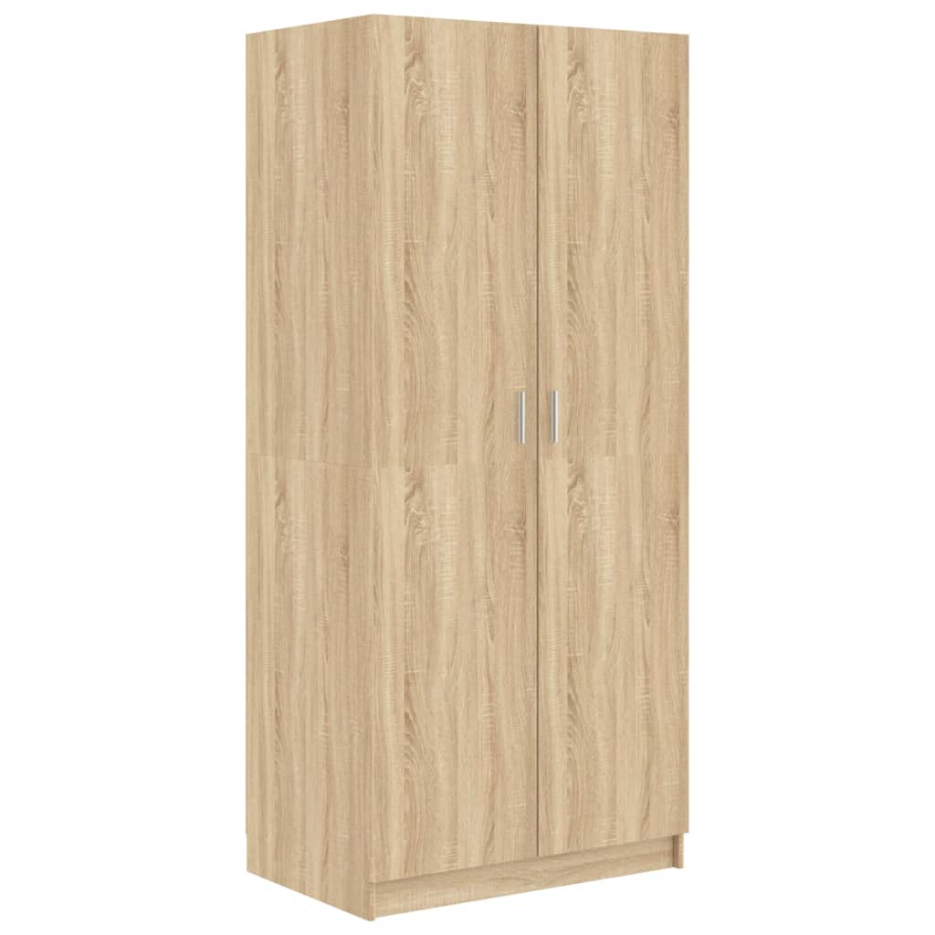 Wardrobe Sonoma Oak 80x52x180 cm Engineered Wood - Bargainia.com - 8719883740218 - 800624