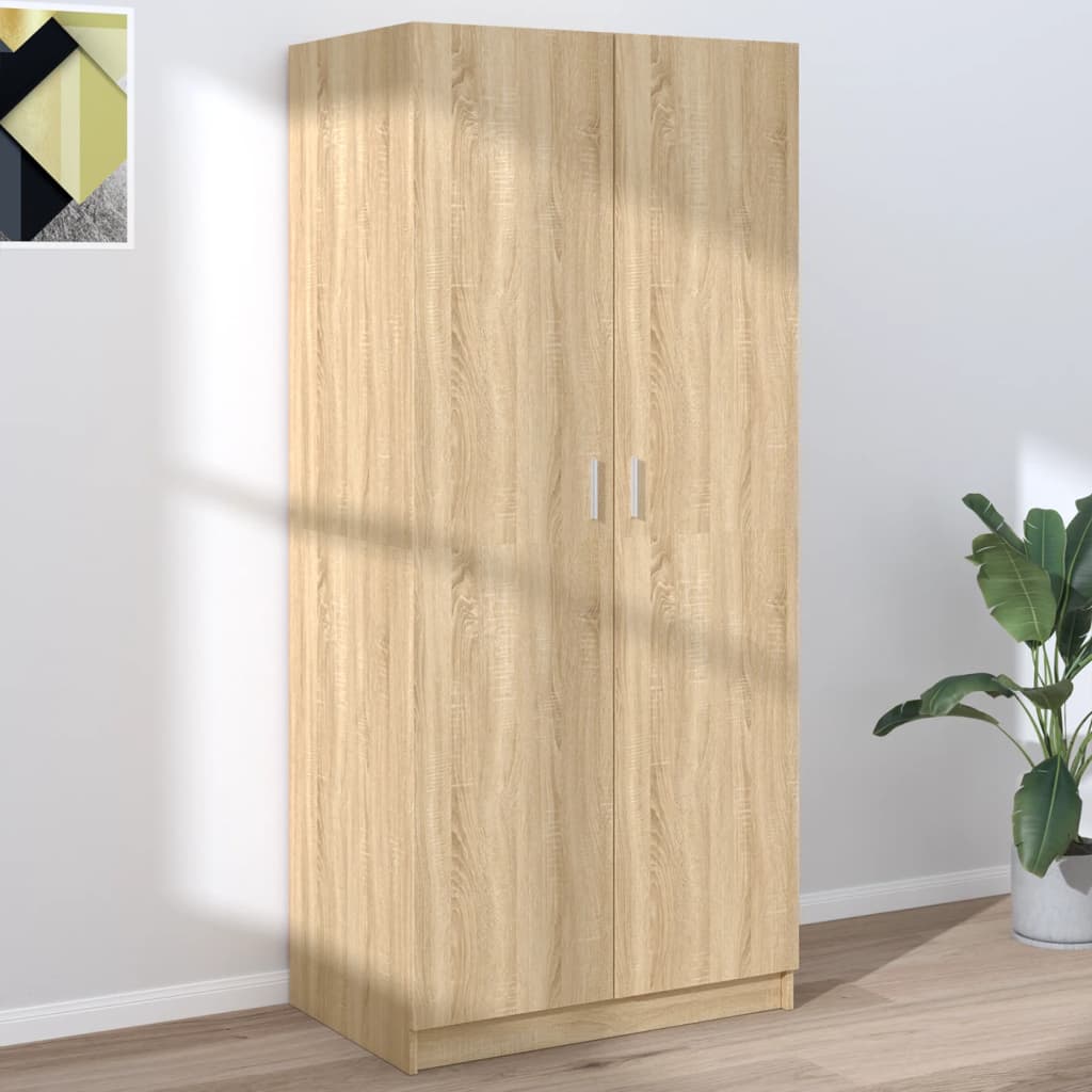 Wardrobe Sonoma Oak 80x52x180 cm Engineered Wood - Bargainia.com - 8719883740218 - 800624