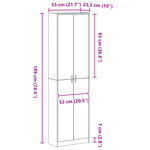 Wardrobe White 55x25x189 cm Engineered Wood - Bargainia.com - 
