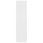 White Wardrobe Tall with Hanging Rail & Storage 200cm - Bargainia.com - 