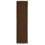 Wardrobe with Compartments and Rods Brown 150x45x175 cm Fabric - Bargainia.com - 