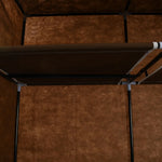 Wardrobe with Compartments and Rods Brown 150x45x175 cm Fabric - Bargainia.com - 