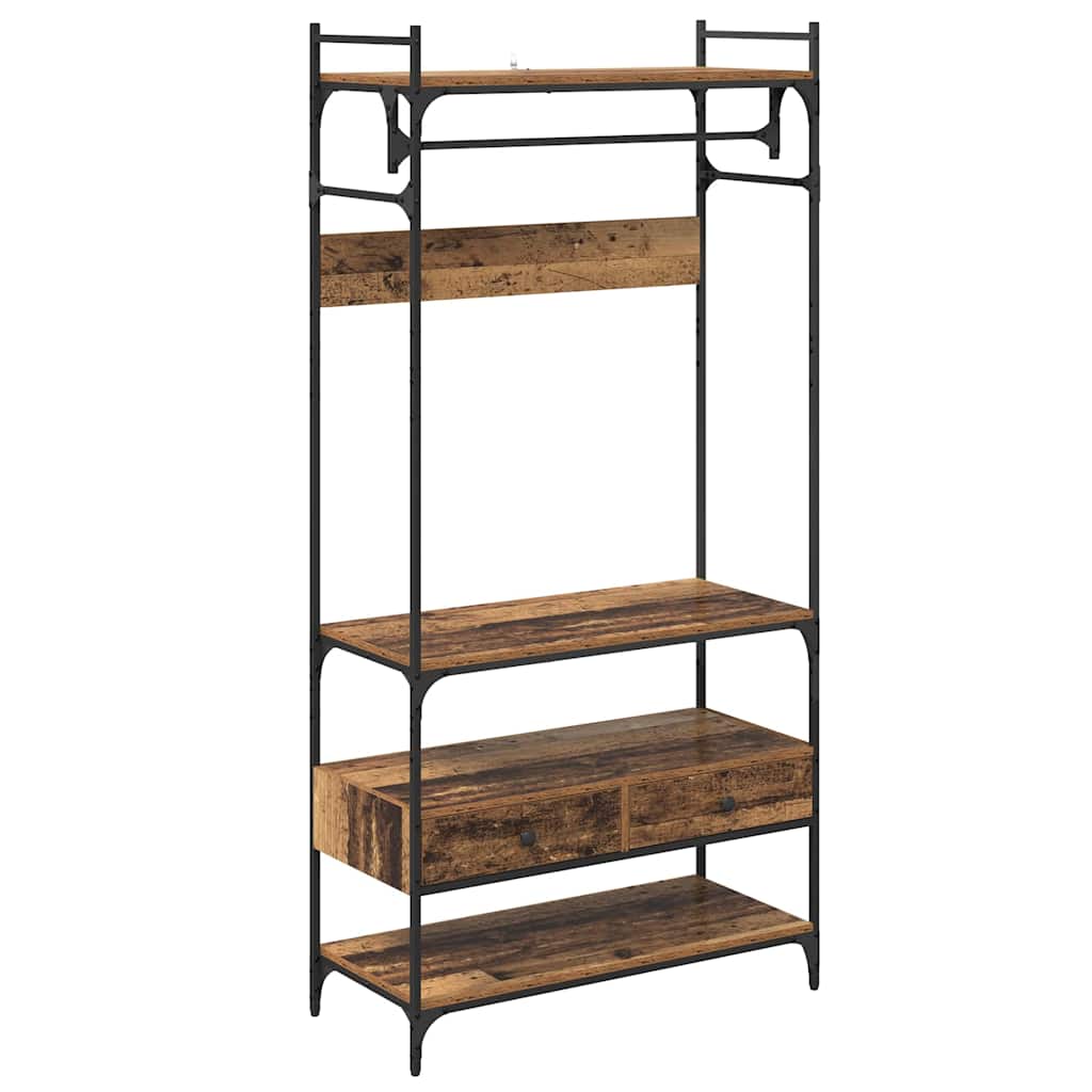 Wardrobe with Shelf Old wood 89 x 39 x 184.5 cm Engineered wood - Bargainia.com - 8721288900302 - 883547