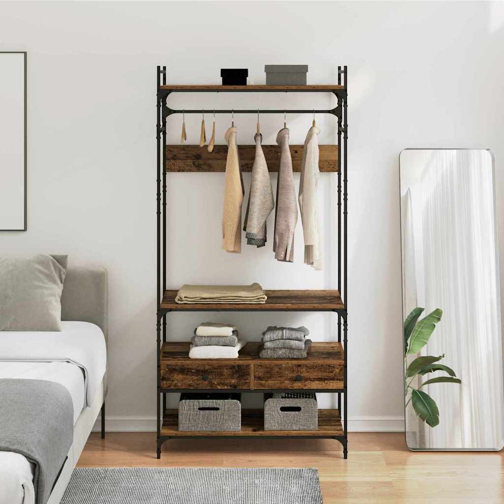 Wardrobe with Shelf Old wood 89 x 39 x 184.5 cm Engineered wood - Bargainia.com - 8721288900302 - 883547