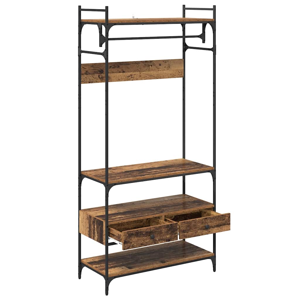 Wardrobe with Shelf Old wood 89 x 39 x 184.5 cm Engineered wood - Bargainia.com - 8721288900302 - 883547