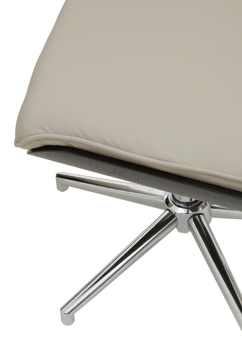 Warrington Mink Leather Effect Recliner And Footstool - Bargainia.com - 5018705951232