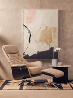 Warrington Mink Leather Effect Recliner And Footstool - Bargainia.com - 5018705951232