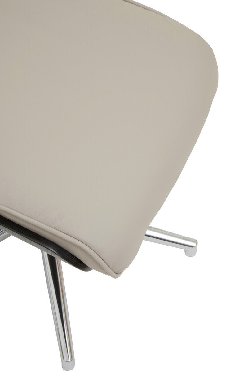 Warrington Mink Leather Effect Recliner And Footstool - Bargainia.com - 5018705951232