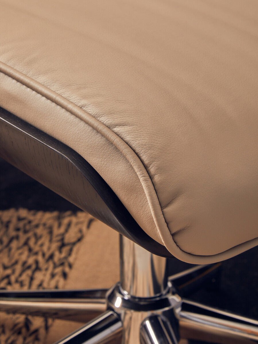 Warrington Mink Leather Effect Recliner And Footstool - Bargainia.com - 5018705951232