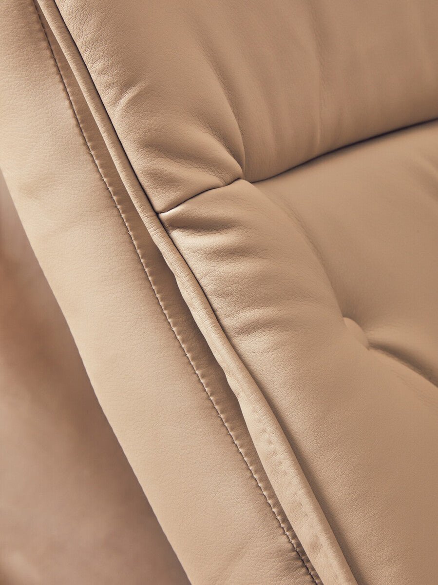 Warrington Mink Leather Effect Recliner And Footstool - Bargainia.com - 5018705951232