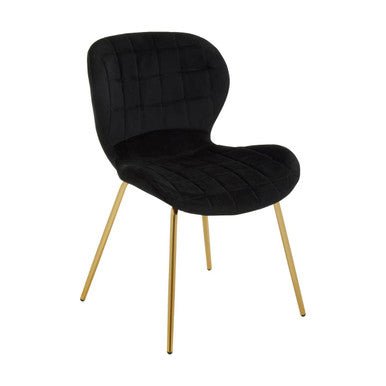 Warton Black Velvet Dining Chair - Bargainia.com - 5018705518442