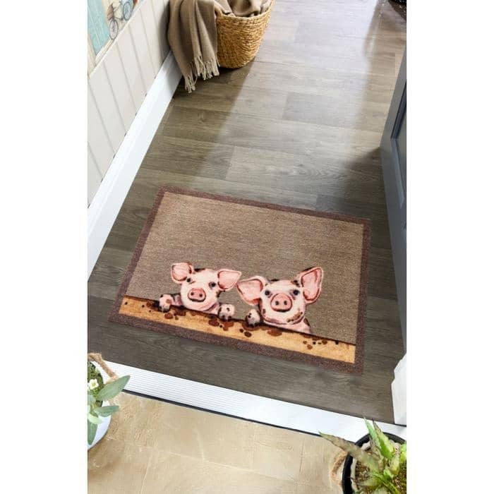 Washable Animal and Flower Themed Mats - Bargainia.com - 5026134631540 - MMNYAP_MYPIGL_050X075