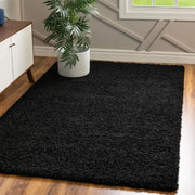 Washable Black Shaggy Rug - Bargainia.com - 5026134539556 - MYRUGX_BLACKX_060X100