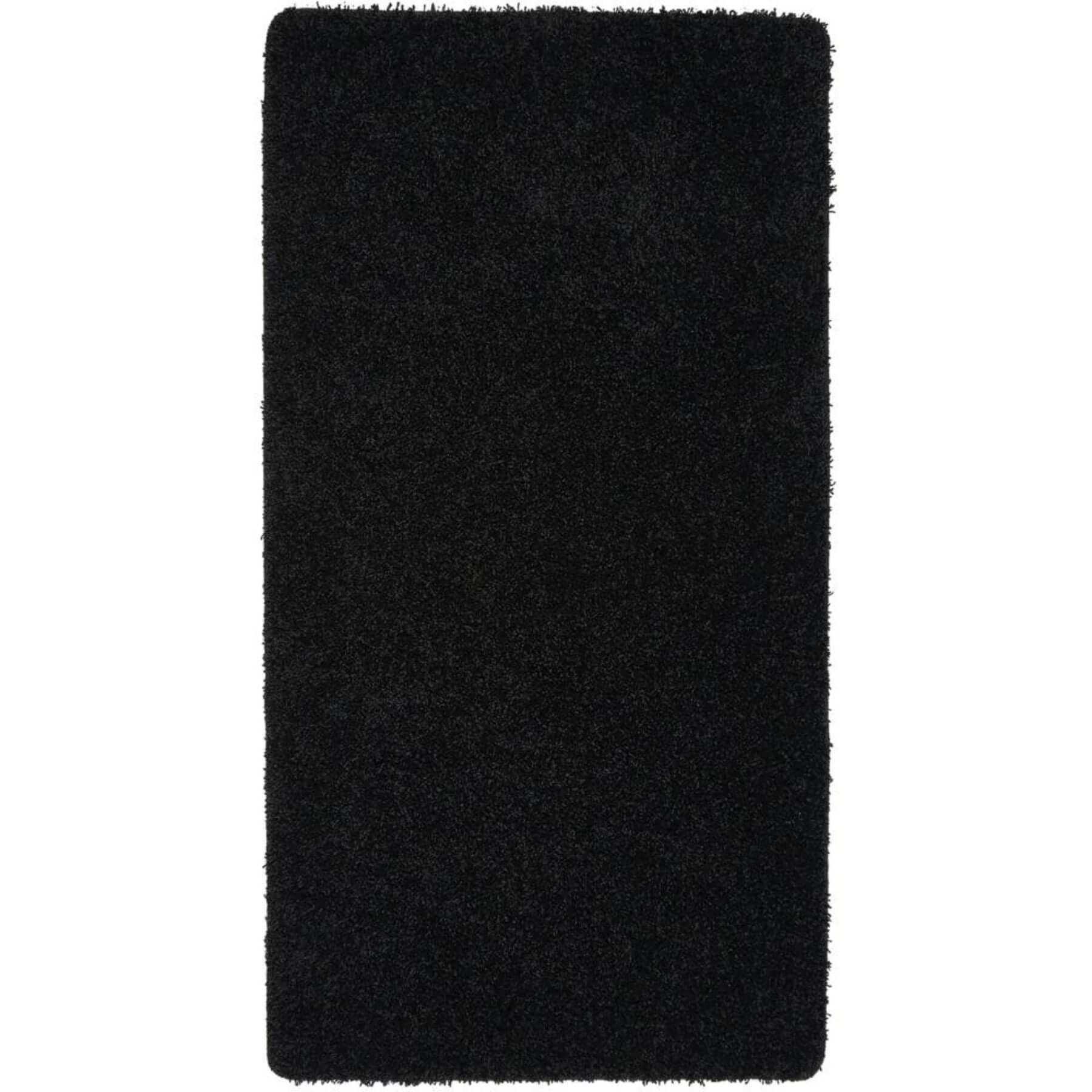 Washable Black Shaggy Rug - Bargainia.com - 5026134539662 - MYRUGX_BLACKX_067X150