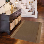 Washable Bordered Beige Rug | 116B - Bargainia.com - 