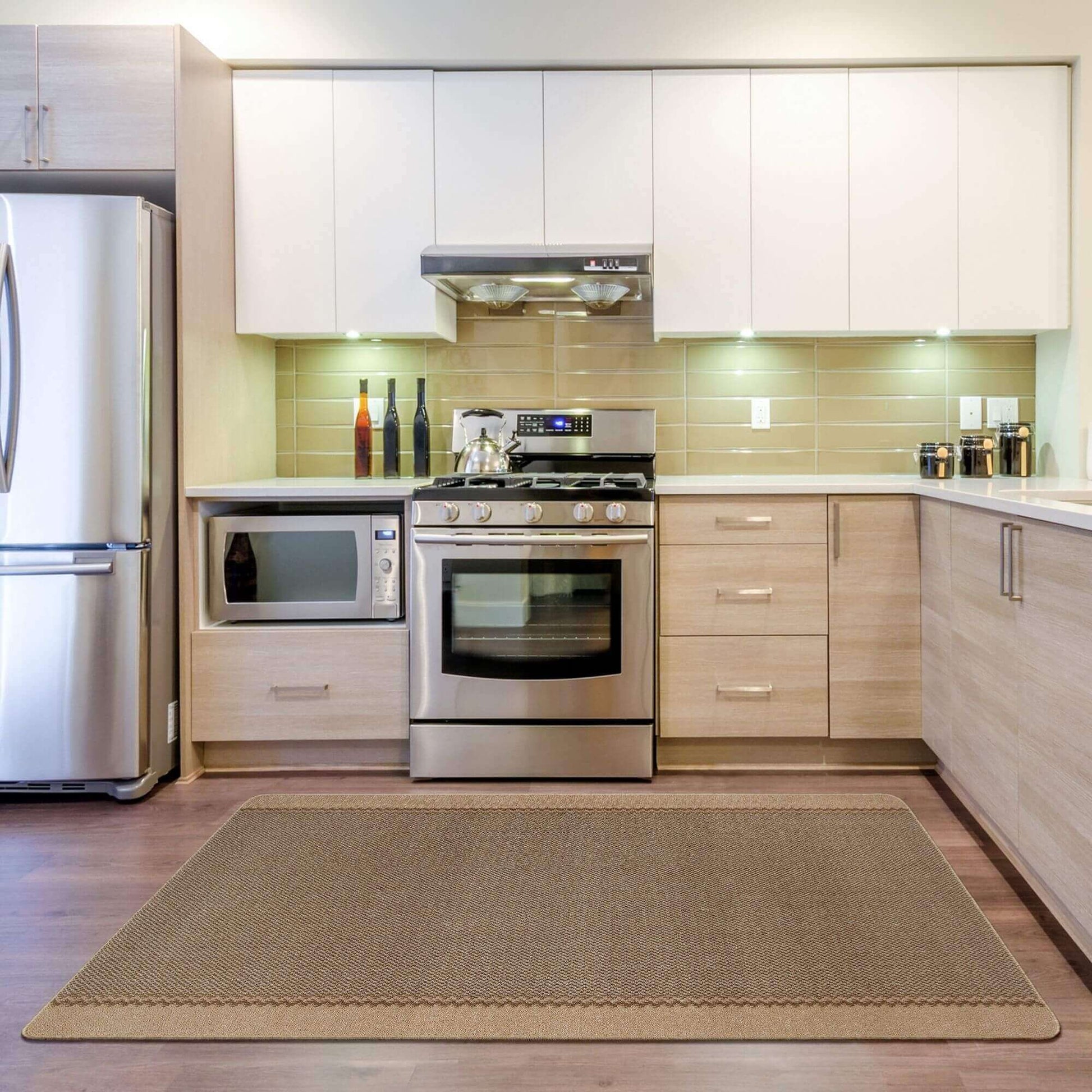 Washable Bordered Beige Rug | 116B - Bargainia.com - 5060676067429 - KIL022001