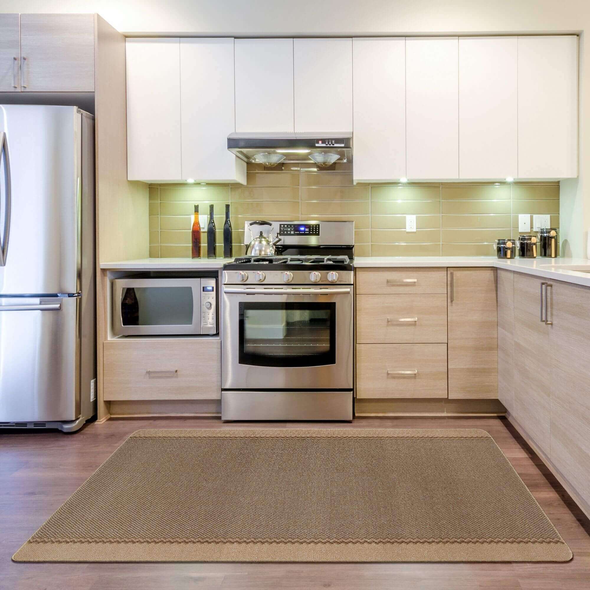 Washable Bordered Beige Rug | 116B - Bargainia.com - 5060676067429 - KIL022001