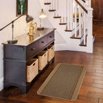 Washable Bordered Beige Rug | 116B - Bargainia.com - 