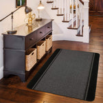 Washable Bordered Black Rug | 116Bl - Bargainia.com - 