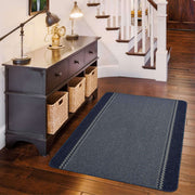 Washable Bordered Blue Rug | 116Blu - Bargainia.com - 5060676067238 - KIL007003
