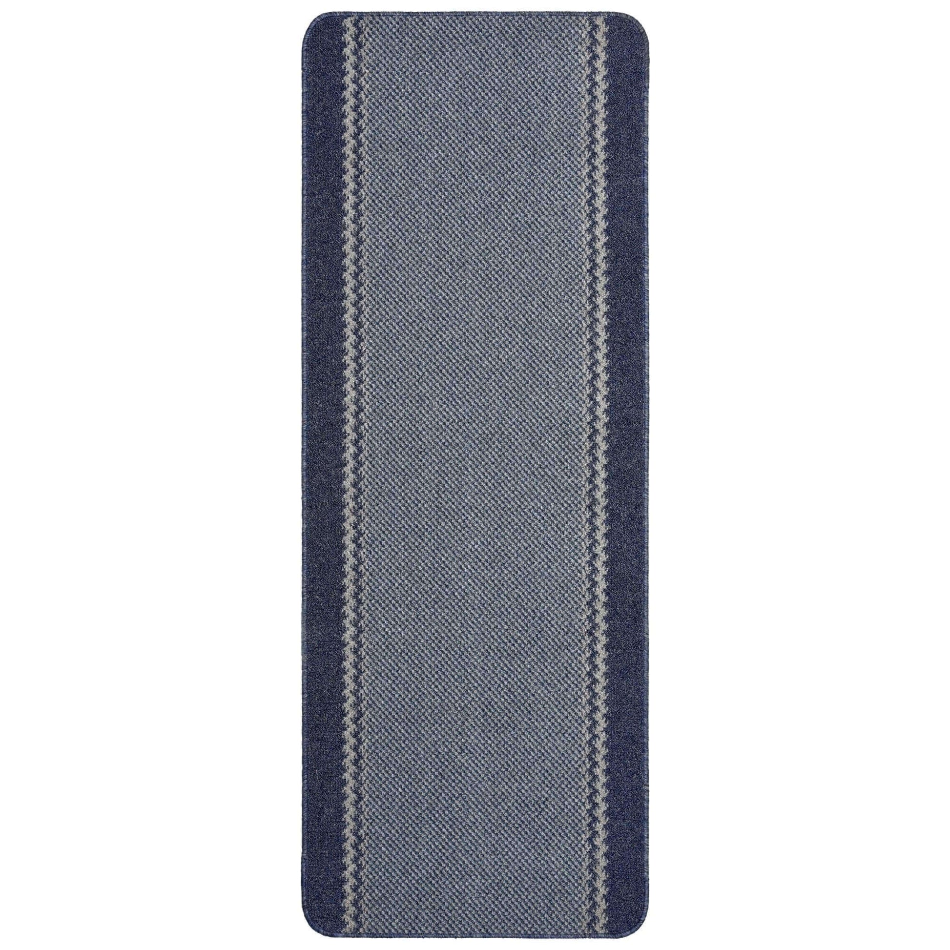 Washable Bordered Blue Rug | 116Blu - Bargainia.com - 5060676067528 - KIL026003