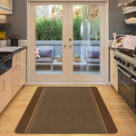 Washable Bordered Brown Rug | 116Br - Bargainia.com - 