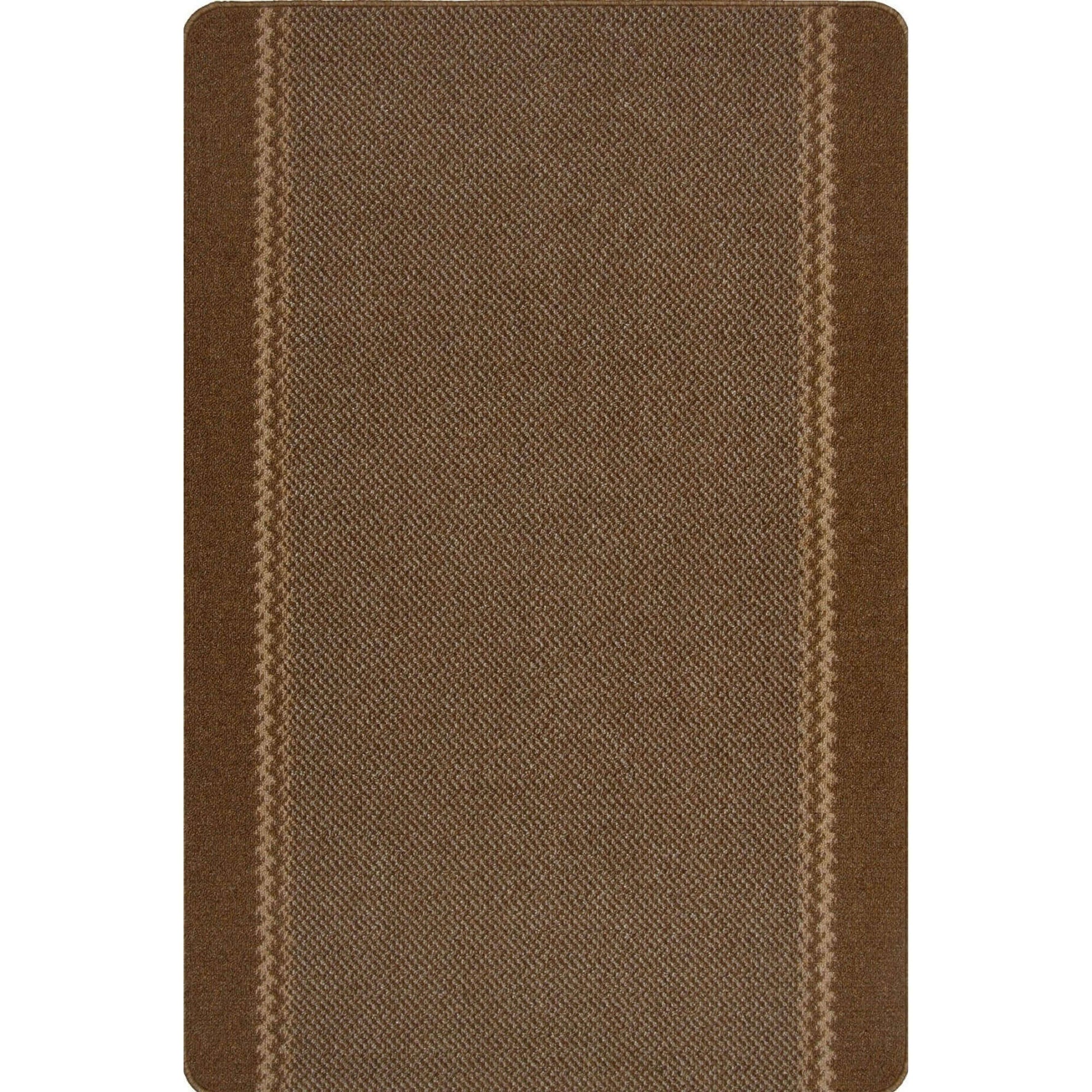 Washable Bordered Brown Rug | 116Br - Bargainia.com - 