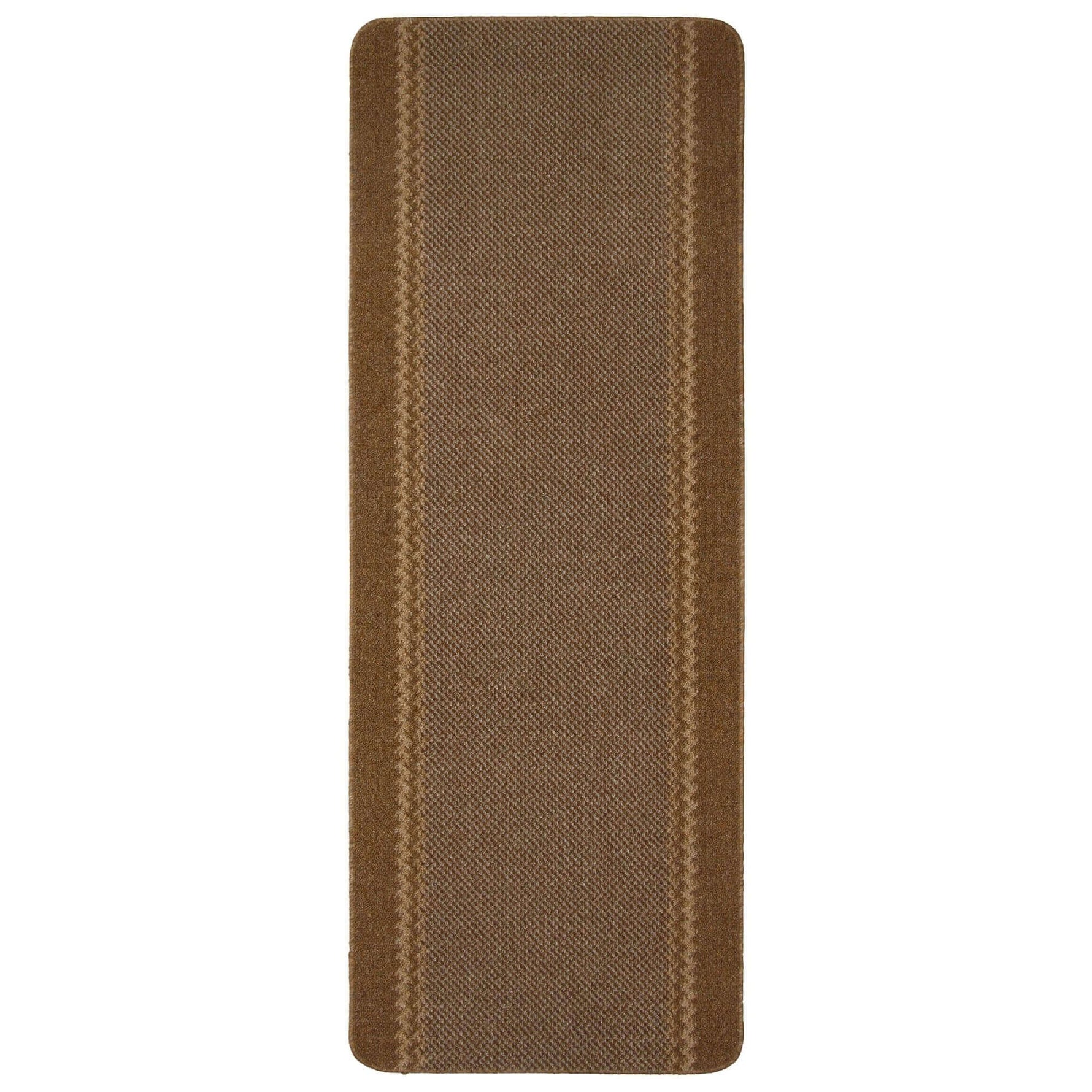 Washable Bordered Brown Rug | 116Br - Bargainia.com - 