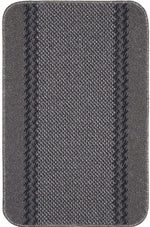 Washable Bordered Dark Grey Rug | 116D - Bargainia.com - 