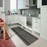 Washable Bordered Dark Grey Rug | 116D - Bargainia.com - 