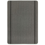 Washable Bordered Dark Grey Rug | 116D - Bargainia.com - 