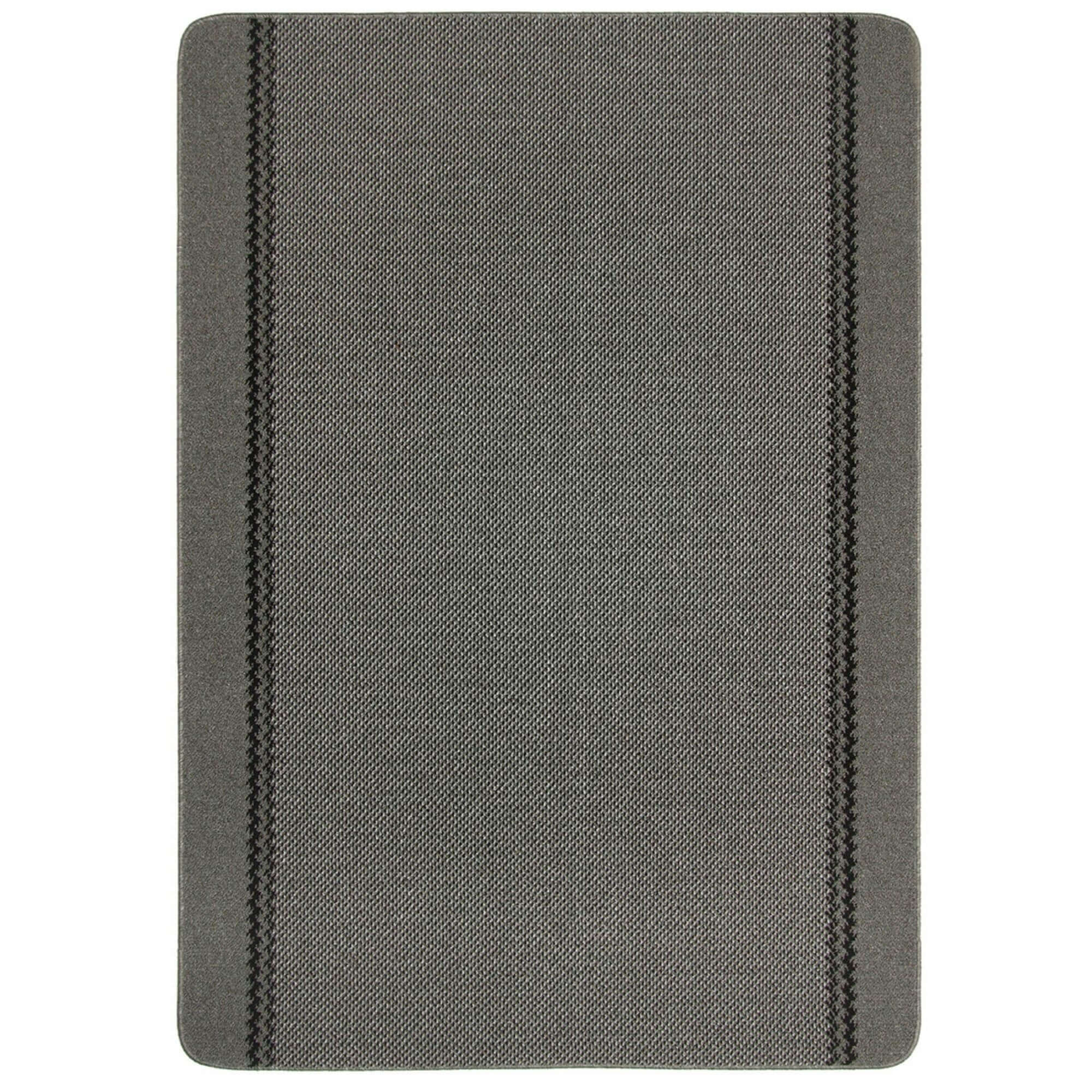 Washable Bordered Dark Grey Rug | 116D - Bargainia.com - 5060912237616 - KIL027005