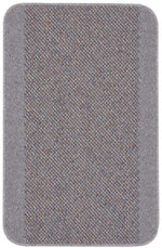 Washable Bordered Silver Grey Rug| 110G - Bargainia.com - 