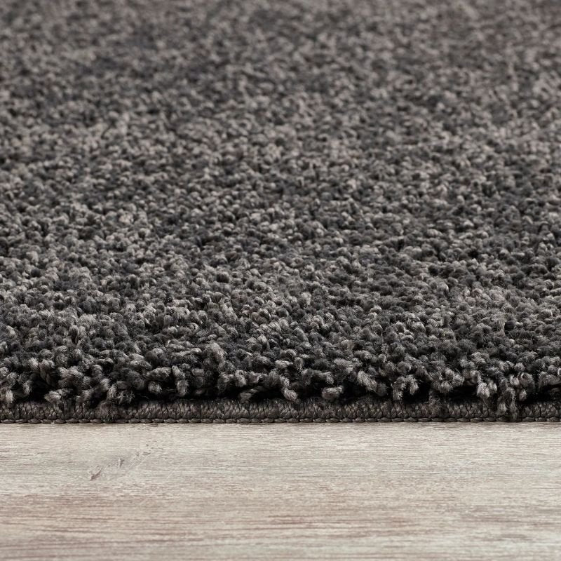 Washable Charcoal Shaggy Rug - Bargainia.com - 