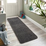Washable Charcoal Shaggy Rug - Bargainia.com - 