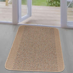 Washable Designer Bordered Beige Rug | 110B - Bargainia.com - 