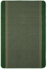 Washable Designer Bordered Green Rug | 116Gr - Bargainia.com - 