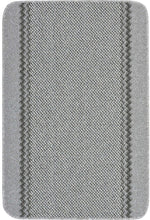 Washable Designer Bordered Grey Rug | 116G - Bargainia.com - 