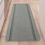 Washable Designer Bordered Grey Rug | 116G - Bargainia.com - 