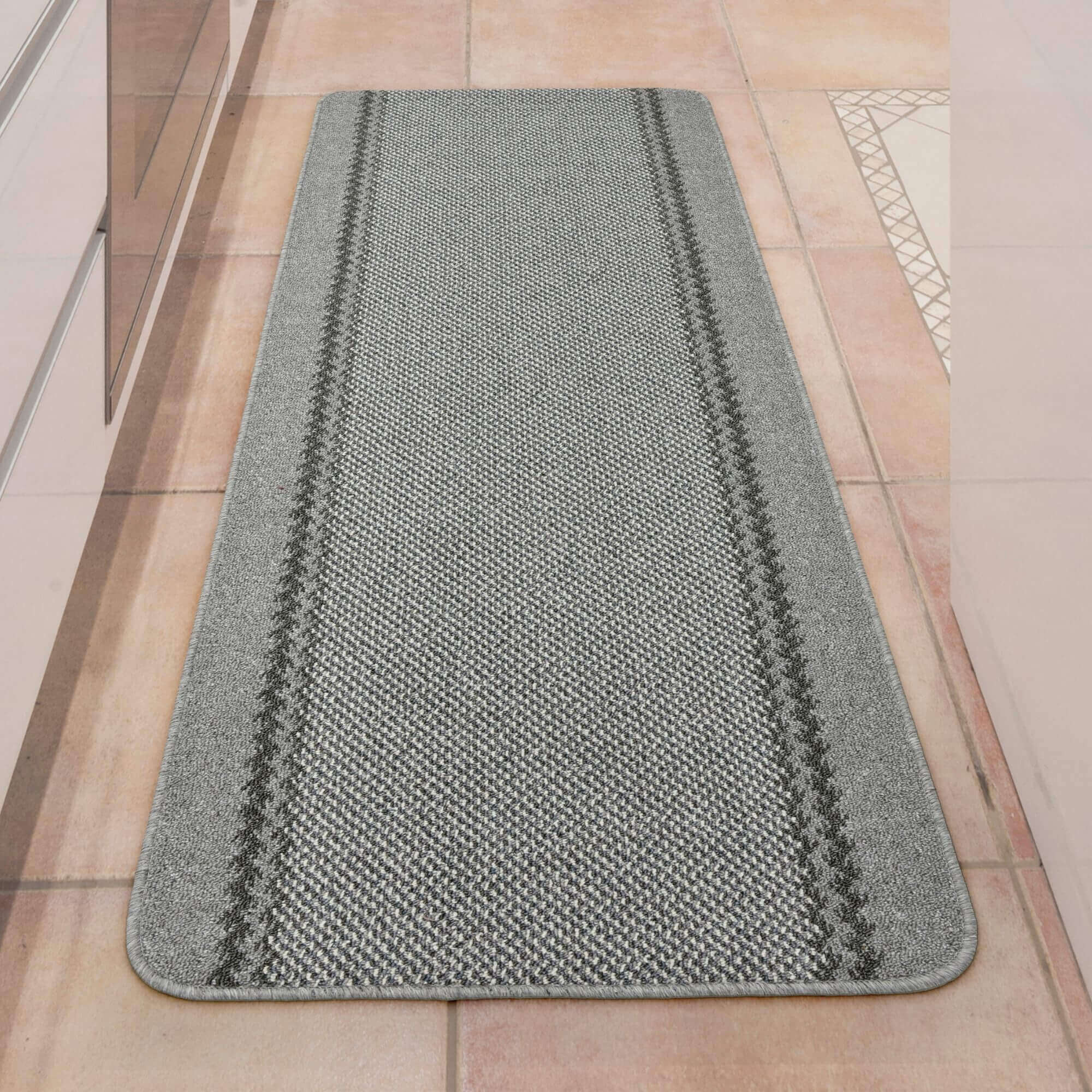 Washable Designer Bordered Grey Rug | 116G - Bargainia.com - 5060676067399 - KIL022008