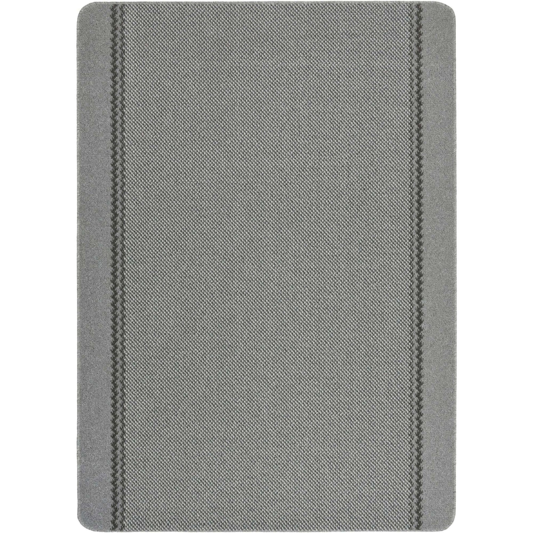 Washable Designer Bordered Grey Rug | 116G - Bargainia.com - 