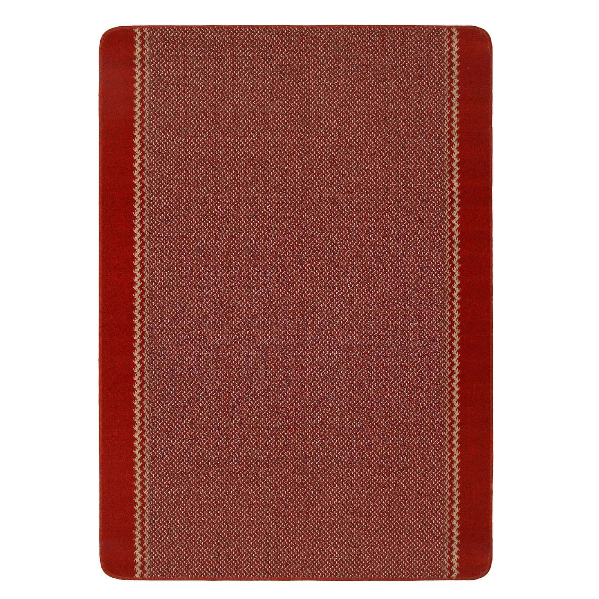 Washable Designer Bordered Red Rug | 116R - Bargainia.com - 5060676067382 - KIL022007