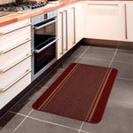 Washable Designer Bordered Red Rug | 116R - Bargainia.com - 