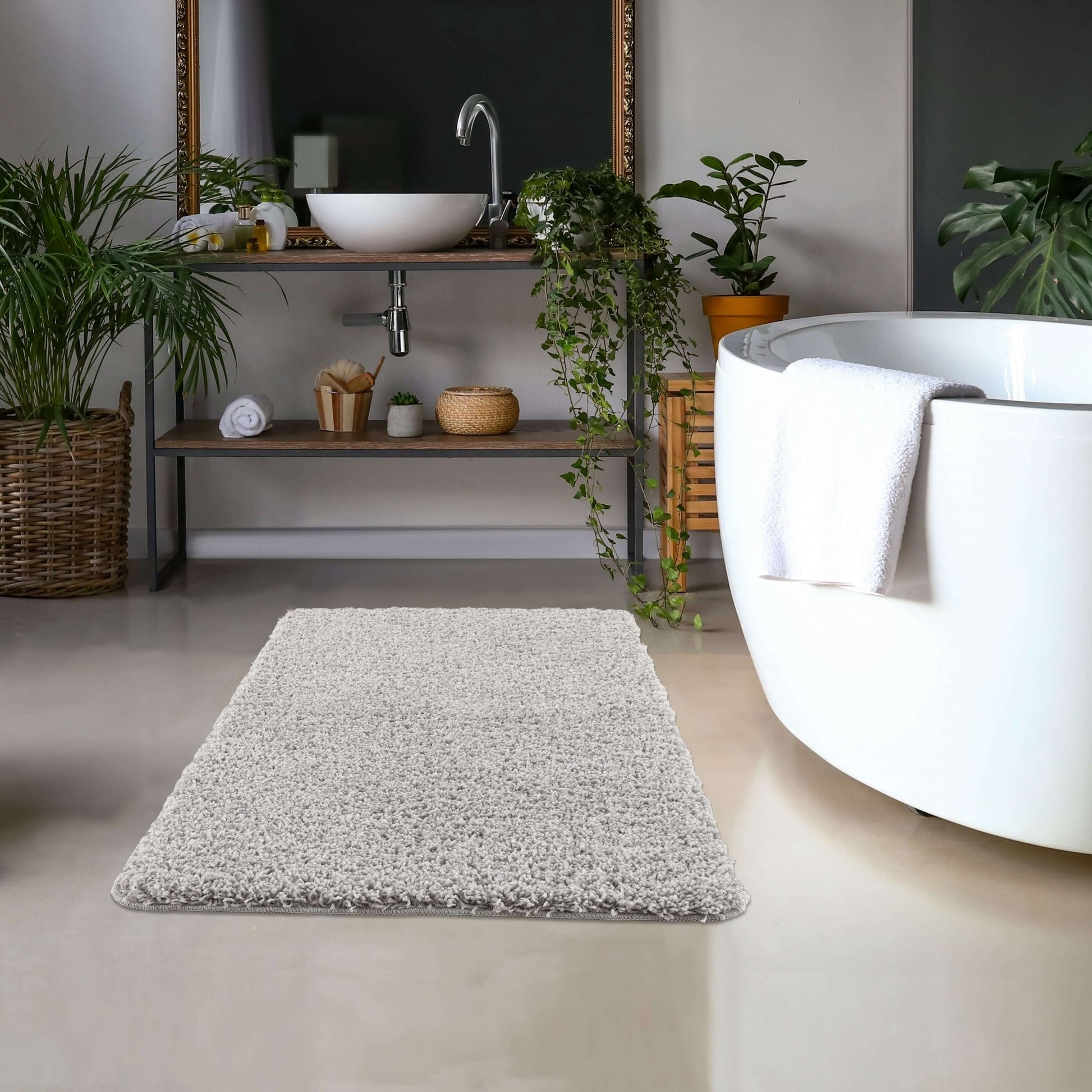 Washable Ghost Grey Shaggy Rug - Bargainia.com - 5026134546141 - MYRUGX_GSTGRY_100XCIR