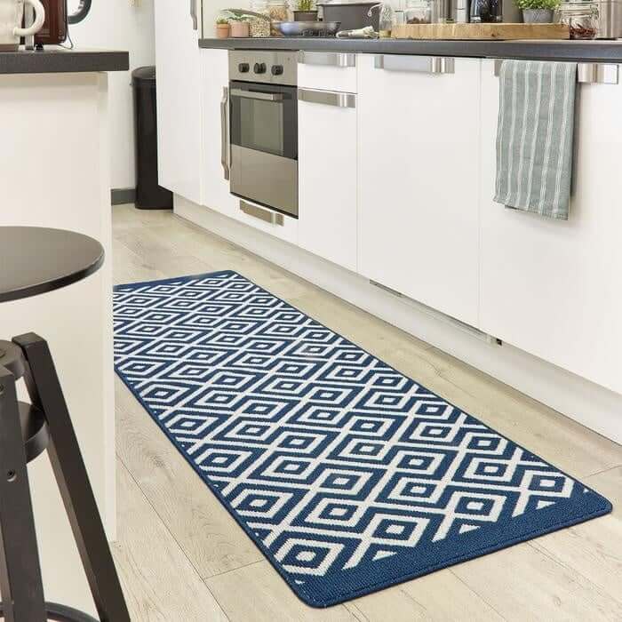 Washable Mat and Runner Diamond - Bargainia.com - 5026134603288 - MMSTAI_NAVYXX_050X075
