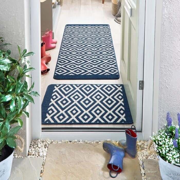 Washable Mat and Runner Diamond - Bargainia.com - 5026134603288 - MMSTAI_NAVYXX_050X075