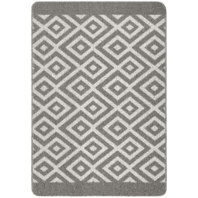 Washable Mat and Runner Diamond - Bargainia.com - 5026134621251 - MMSTAI_SILVER_067X100