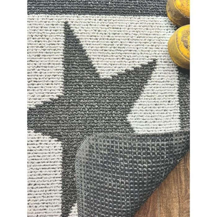 Washable Mat and Runner Star Design - Bargainia.com - 5026134546387 - MUSTAR_CHARCL_067X200